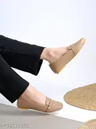 Solid Synthetic Ballerinas for Women 