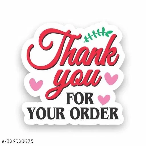 Thank You for Your Order Stickers (Multicolor, 1.5x1.5 inches) (Pack of 500)