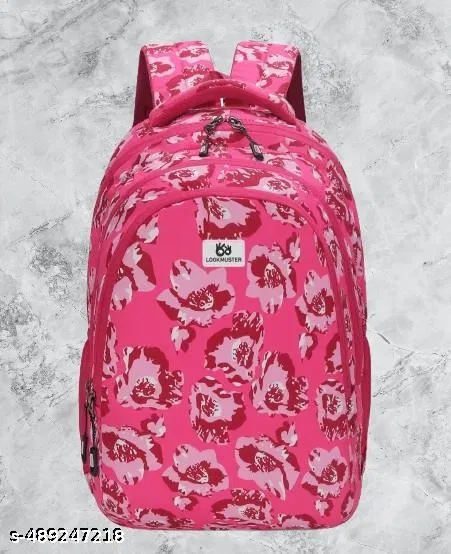 Cotton Blend Backpack for Men & Women, Pink