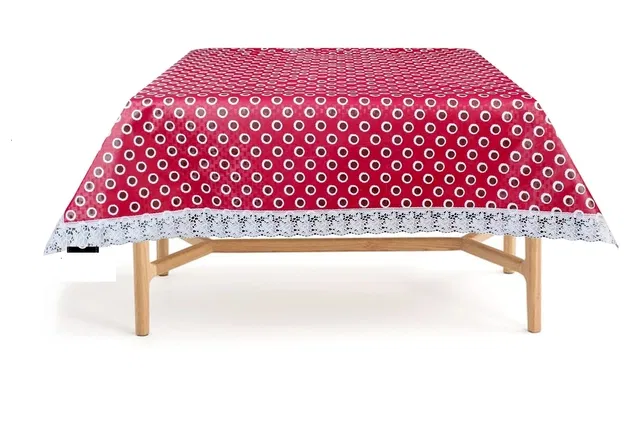 PVC Printed 4 Seaters Table Cover (Multicolor, 40x60 inches)