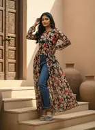 Floral print Naira Kurti for Women 