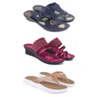 Combo of 2 Pairs Slippers & Heels for Women 