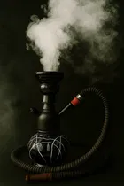 Modern Pot Designer Hookah Black 7inch