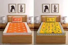 Cotton Single Bedsheet with Pillow Cover 