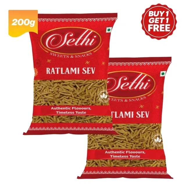 सेठी रतलामी सेव 2X200 g (बय 1 गेट 1 फ्री)