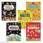 Little Explorers INDIA & WORLD Activity Editions with Stickers + Super Kids Maths, Science & English Workbooks 