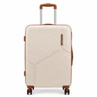 Safari Carter Pro CM 24 Inch [Medium] Trolley Bag with 360° Spinner 8 Wheels, Beige