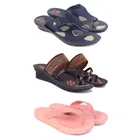 Combo of 2 Pairs Slippers & Heels for Women 