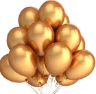50 Pieces Metallic Balloons Of Golden 
