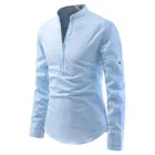 Trendy Cotton Full Sleeves Short Kurta For Men 