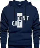 Fleece Printed Hoodie for Men, Blue 