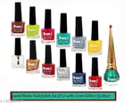 12 Pcs Nail Polish with Green Glitter Liquid Eyeliner 
