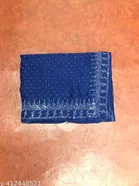 Chiffon Embellished Saree For Women, Blue