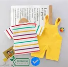 Cotton Blend Printed Dungarees for Boys 