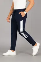 Polyester Blend Regular Fit Track Pants for Men 