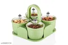 Plastic 4 Pcs Multipurpose Pickle Containers with Lid & Holder 