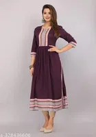 Rayon Embroidered Kurti for Women 