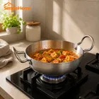 SimpleHome Aluminium Kadhai With Induction Base -1300 ml 20cm