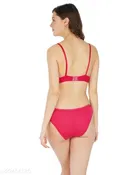 Cotton Blend Solid Lingerie Set for Women 