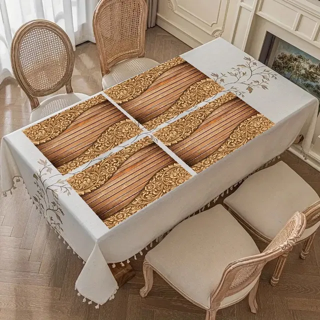 PVC Printed Dining Table Placemats (Multicolor, 30x45 cm) (Pack of 6)