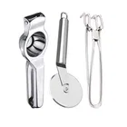 Oc9 Stainless Steel Lemon Squeezer & Pizza Cutter & Pakkad Kitchen Tool Set 