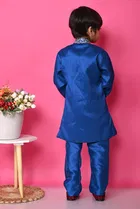 Cotton Blend Embroidered 3 Pcs Sherwani Set for Kids 