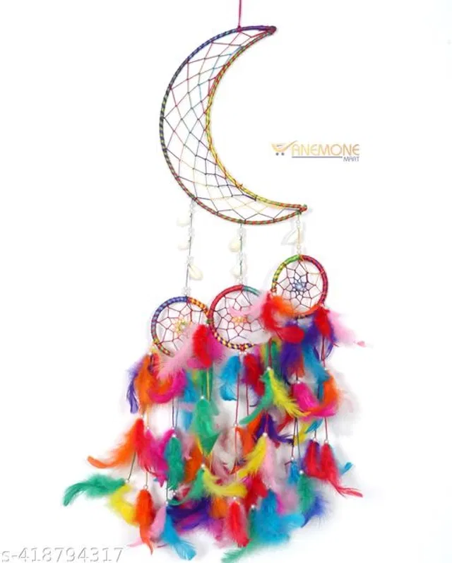 Feather Wall Hanging Dream Catcher (Multicolor)