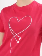 Round Neck Printed T-Shirt for Women 