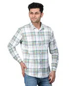 Poly Cotton Full Sleeves Chequered Shirt for Men 
