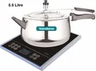 Vandana 5.5 L Contura  Aluminium InnerLid Pressure Cooker Gas Stovetop Compatible with induction Base (Pack of 1)