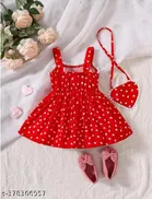 Cotton Frock with Sling Bag for Girls 