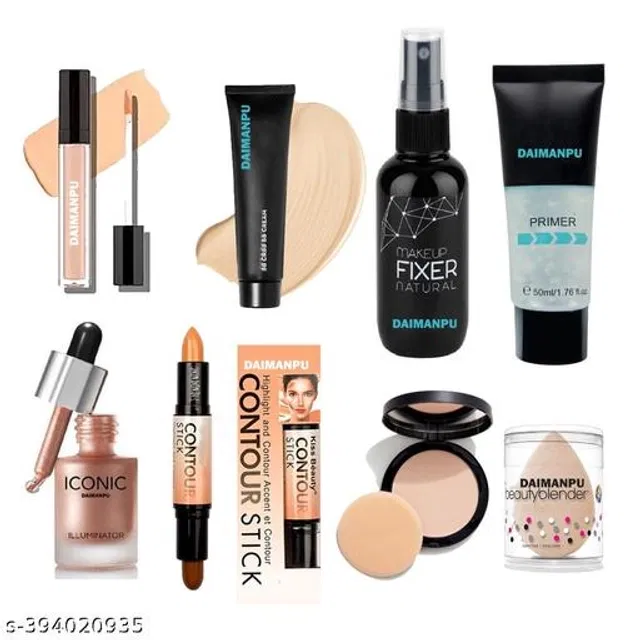 Face Makeup Combo (Multicolor, Set of 8)