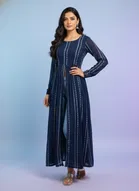 Stripe Naira Cut Kurti for Women 