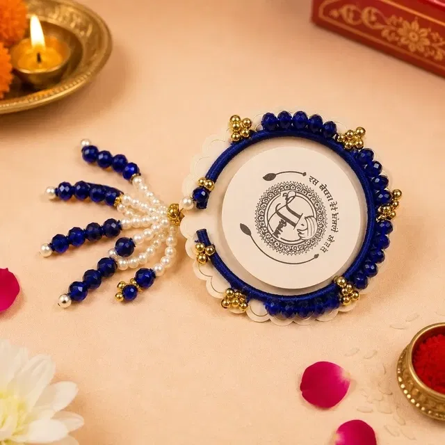 Designer Kada Shape Lumba Blue