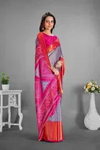Moss Chiffon Printed Saree for Women 