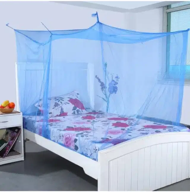Single Bed Mosquito Net (Blue, 6x3 feet)