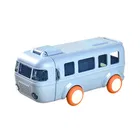 Plastic Bus Shape Sipper Bottle for Kids, Multicolor 