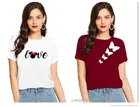 Half Sleeves Printed T-shirts for Women & Girls 