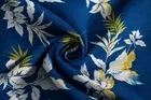Microfibre Fitted Floal Bedsheet 78x72in Blue