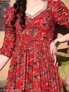 Viscose Rayon Kurti for Women, Red 
