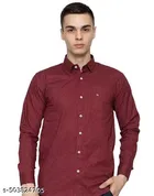 Cotton Blend Printed Shirts for Men, Navy Blue & Maroon, Pack of 2 