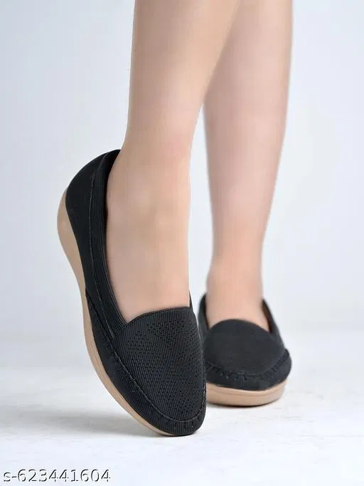 Shoetopia Loafers (Black, IND-8)