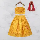Rayon Printed Lehenga with Choli for Girls 