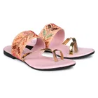 Zakozee Flats for Women (Pink & Beige, 5)