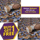 Vinyl Wallpaper for Kitchen Wall 