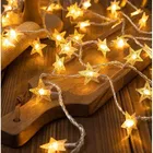 30 LEds 5 m Yellow Star String Light 