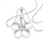 Vighnaharta Alloy Dream Flower Solitaire Rodium Plated Pendant With Chain For Women & Girls 