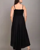 Satin Solid Gown for Women 