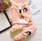 Hosiery Cotton Printed Clothing Set for Boys, White & Pink 