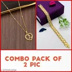 Alloy Pendant with Chain & Bracelet for Women 